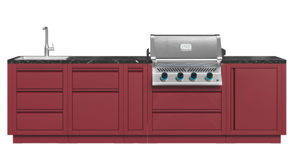 Уличная крашеная кухня KuhniGrill Ontario